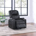 Armstrong Upholstered Power Lift Massage Recliner Black - Walo Furniture