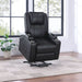 Armstrong Upholstered Power Lift Massage Recliner Black - Walo Furniture