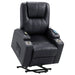 Armstrong Upholstered Power Lift Massage Recliner Black - Walo Furniture