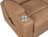 Armstrong Upholstered Power Lift Massage Recliner Camel - Walo Furniture