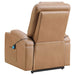 Armstrong Upholstered Power Lift Massage Recliner Camel - Walo Furniture