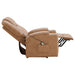 Armstrong Upholstered Power Lift Massage Recliner Camel - Walo Furniture