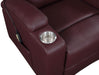 Armstrong Upholstered Power Lift Massage Recliner Wine - Walo Furniture