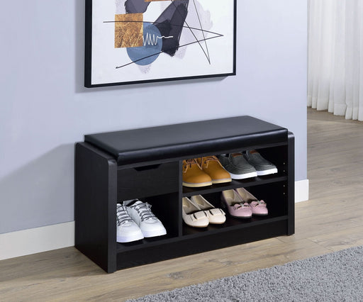 Arrington Storage Bench Black - Walo Furniture