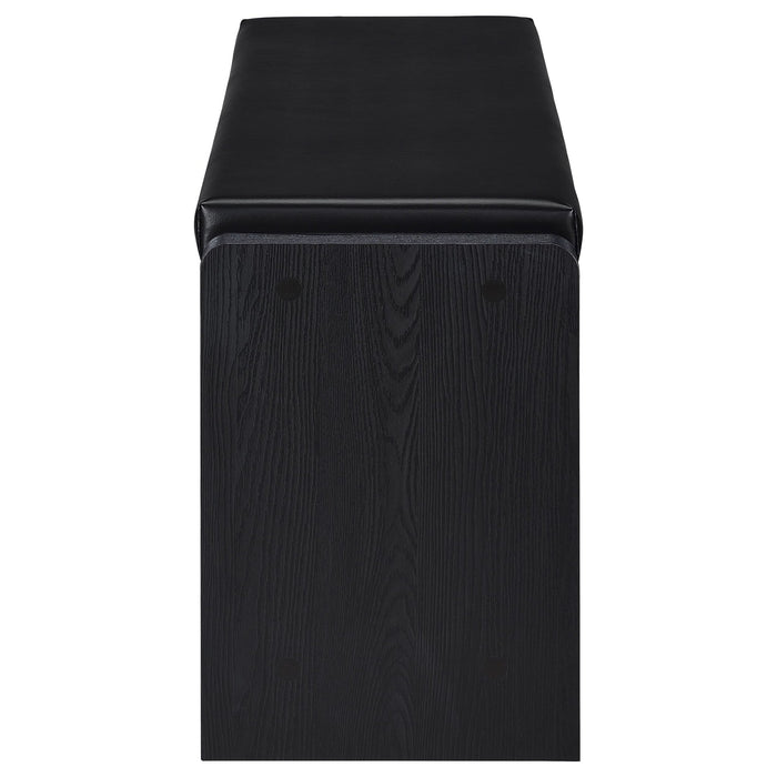 Arrington Storage Bench Black - Walo Furniture