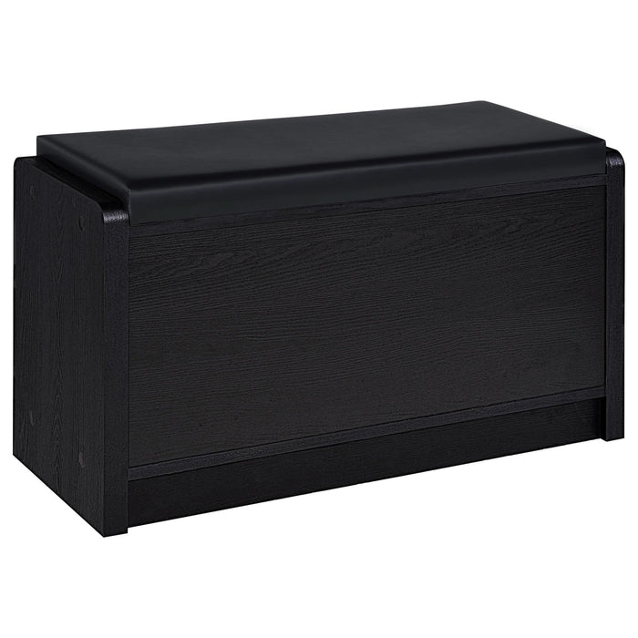 Arrington Storage Bench Black - Walo Furniture