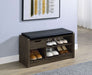 Arrington Storage Bench Smoked Oak - Walo Furniture