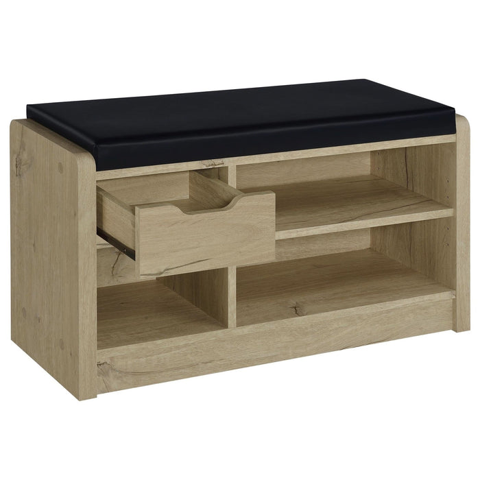 Arrington Storage Bench White Oak - Walo Furniture