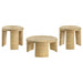 Artina 3 - piece Rattan Coffee and End Table Set Natural - Walo Furniture