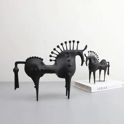 ArtZ® Abstract Horse Metal Sculpture - Walo Furniture