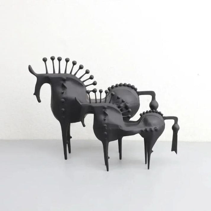 ArtZ® Abstract Horse Metal Sculpture - Walo Furniture