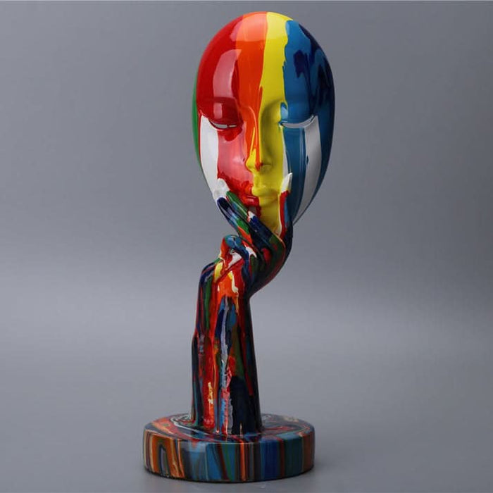 ArtZ® Abstract Painted Face Sculptures - Walo Furniture