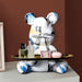 ArtZ® Bear Graffiti Painted Sculpture Table Tray - Walo Furniture