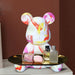 ArtZ® Bear Graffiti Painted Sculpture Table Tray - Walo Furniture