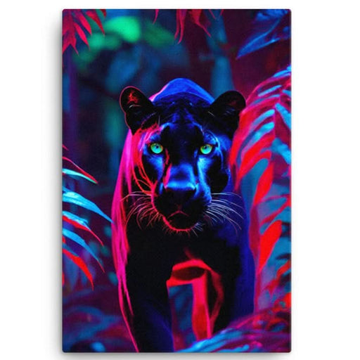 ArtZ® Black Panther Stare Down Painting - Walo Furniture