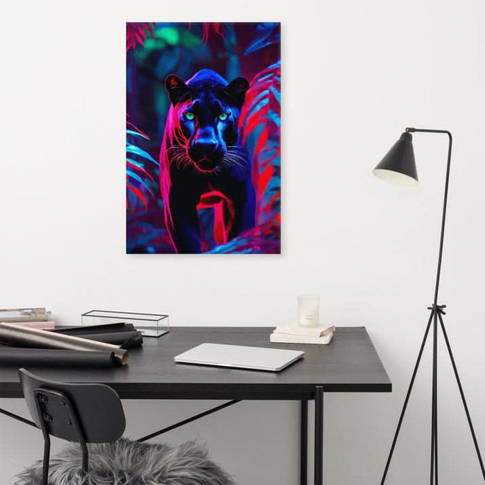 ArtZ® Black Panther Stare Down Painting - Walo Furniture