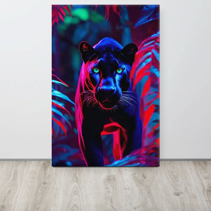 ArtZ® Black Panther Stare Down Painting - Walo Furniture