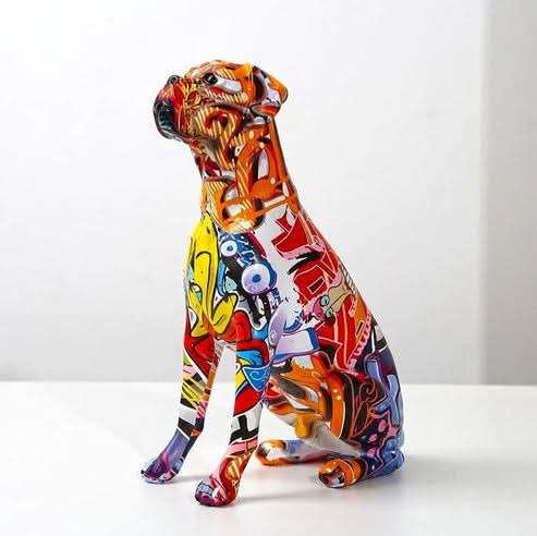 ArtZ® Boxer Nordic Painted Statue - Walo Furniture