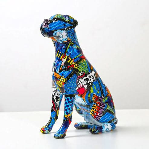 ArtZ® Boxer Nordic Painted Statue - Walo Furniture