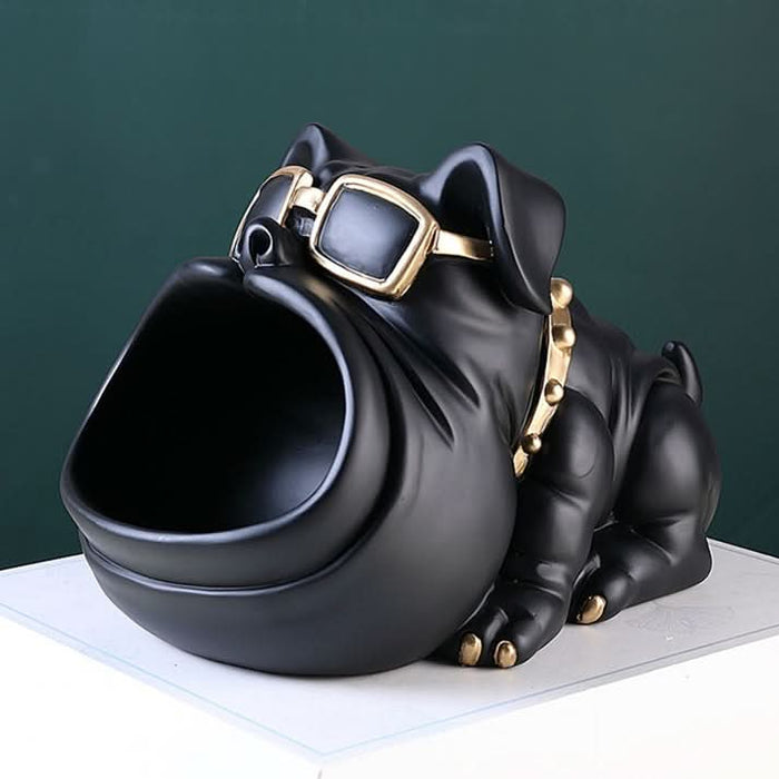 ArtZ® Bulldog Sculpture Storage Bin - Walo Furniture