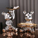 ArtZ® Ceramic Bear Sculpture Tray And Piggy Bank - Walo Furniture