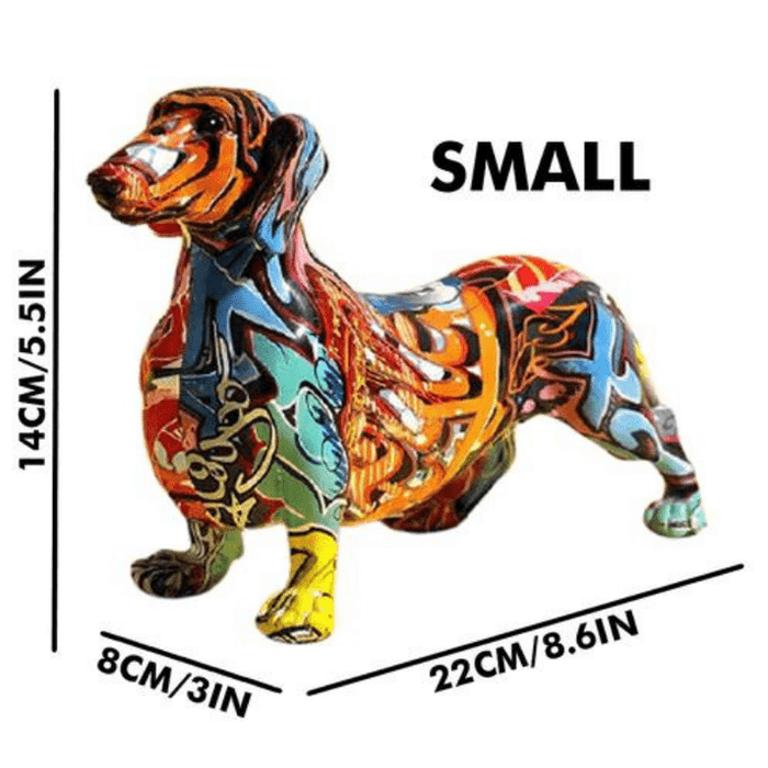 ArtZ® Dachshund Nordic Painted Statue - Walo Furniture