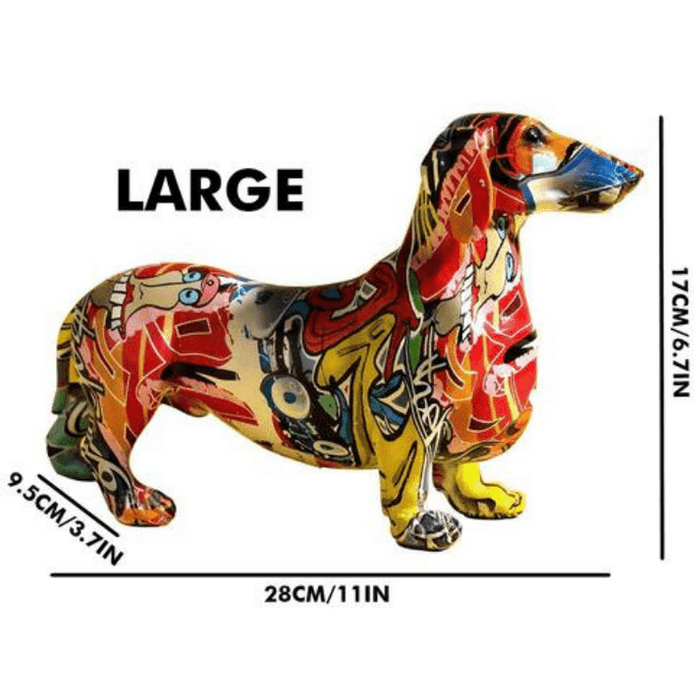 ArtZ® Dachshund Nordic Painted Statue - Walo Furniture