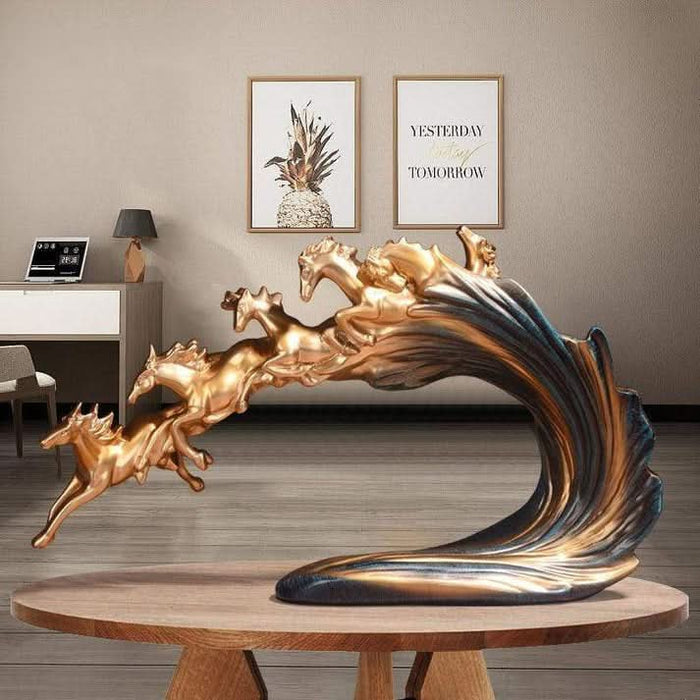 ArtZ® Galloping Horse Sculpture - Walo Furniture