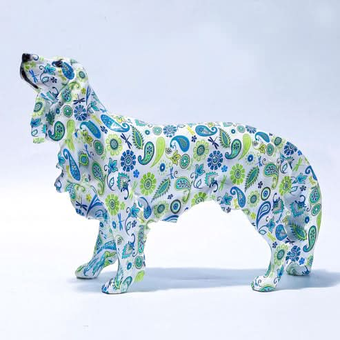 ArtZ® Golden Retriever Graffiti Painted Statue - Walo Furniture