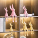 ArtZ® Nordic Abstract Rabbit Sculptures - Walo Furniture