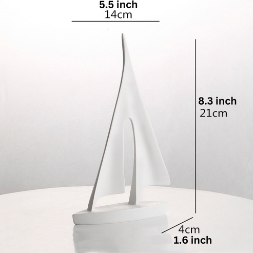 ArtZ® Nordic Abstract Sailboat Sculpture - Walo Furniture