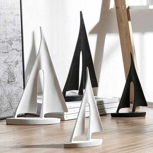 ArtZ® Nordic Abstract Sailboat Sculpture - Walo Furniture