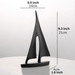 ArtZ® Nordic Abstract Sailboat Sculpture - Walo Furniture