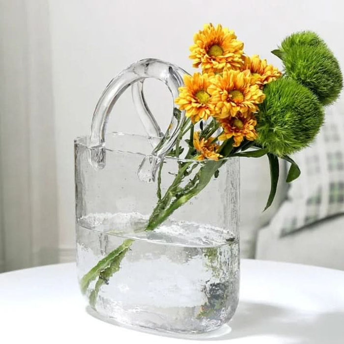 ArtZ® Nordic Glass Bag Vase Sculpture - Walo Furniture