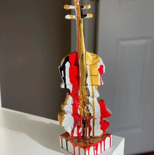 ArtZ® Nordic Painted Violin Sculpture - Walo Furniture