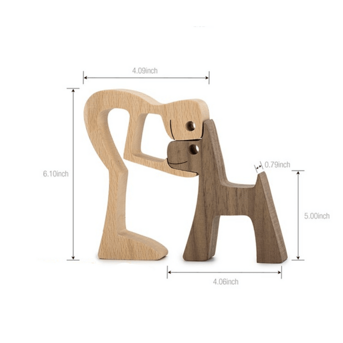 ArtZ® Nordic Wooden Dog Sculptures - Walo Furniture