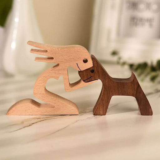 ArtZ® Nordic Wooden Dog Sculptures - Walo Furniture