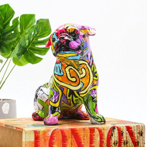 ArtZ® Pug Nordic Painted Statue - Walo Furniture