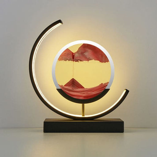 ArtZ® Sand And Water Moving Art LED Moon Lamp - Walo Furniture