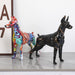 ArtZ® Standing Doberman Pinscher Graffiti Painted Sculpture - Walo Furniture