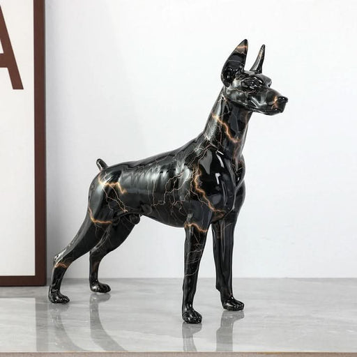 ArtZ® Standing Doberman Pinscher Graffiti Painted Sculpture - Walo Furniture