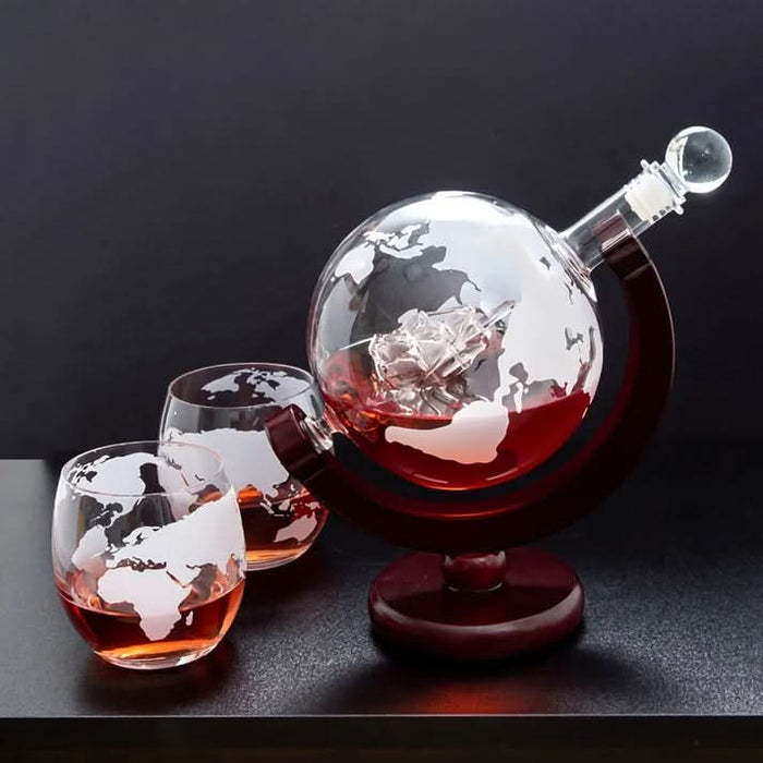 ArtZ® World Traveler Decanter And Glasses Set - Walo Furniture