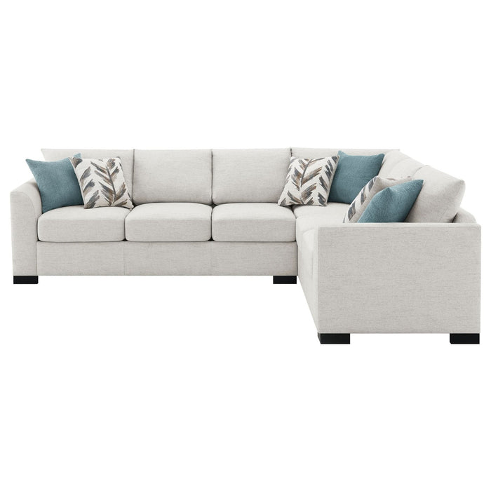 Ashford Chenille Upholstered Sleeper Sectional Sofa Greige - Walo Furniture