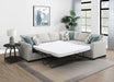 Ashford Chenille Upholstered Sleeper Sectional Sofa Greige - Walo Furniture