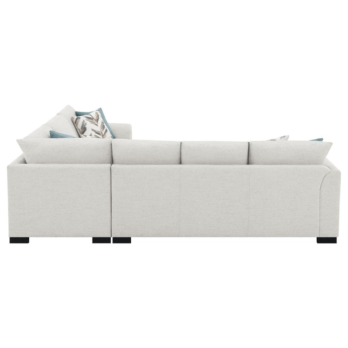 Ashford Chenille Upholstered Sleeper Sectional Sofa Greige - Walo Furniture