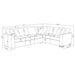 Ashford Chenille Upholstered Sleeper Sectional Sofa Greige - Walo Furniture