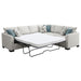 Ashford Chenille Upholstered Sleeper Sectional Sofa Greige - Walo Furniture