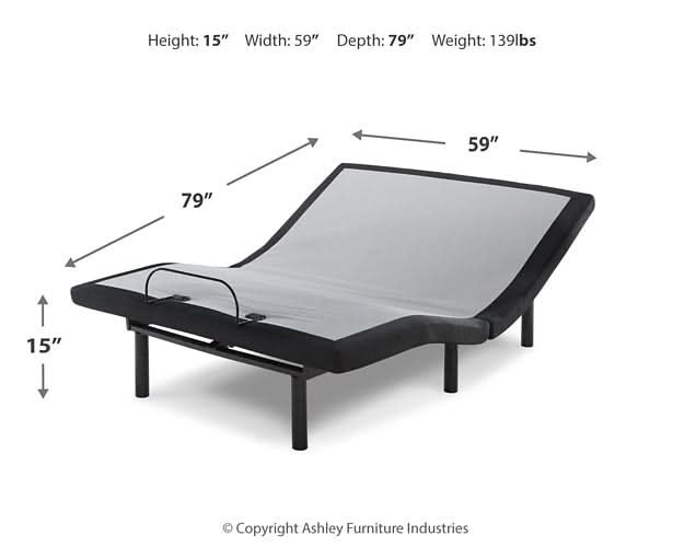 Ashley Express - 10 Inch Chime Memory Foam Mattress with Adjustable Base - Walo Furniture