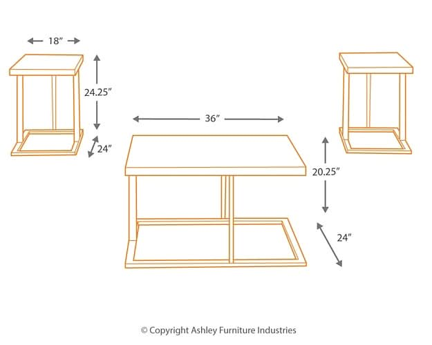 Ashley Express - Airdon Occasional Table Set (3/CN) - Walo Furniture