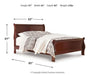 Ashley Express - Alisdair Queen Sleigh Bed with Mattress - Walo Furniture